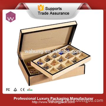custom wood mens cufflinks watch box (WH-0311)